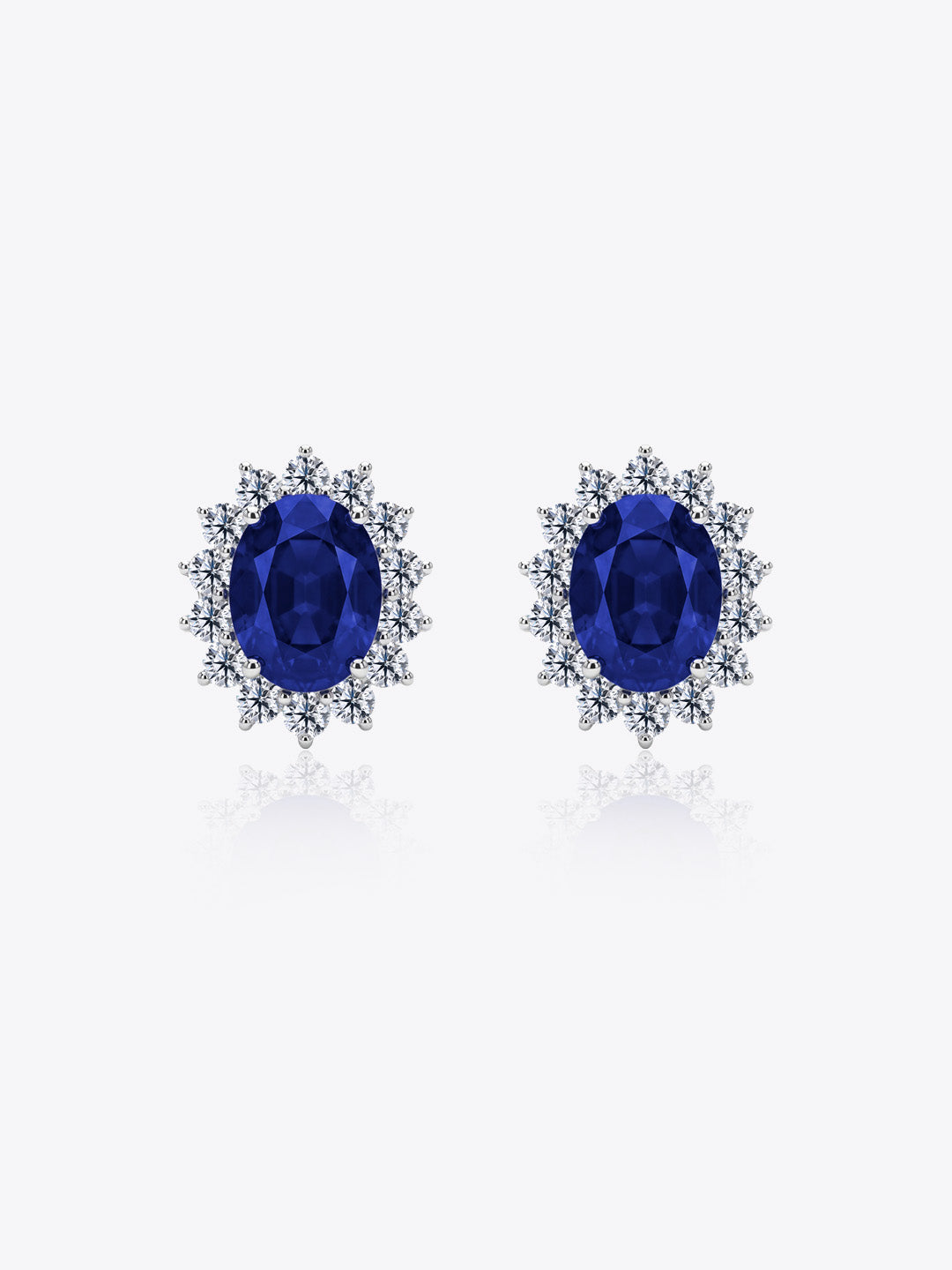 Sky Sapphire Glamorous Sunflower Earrings