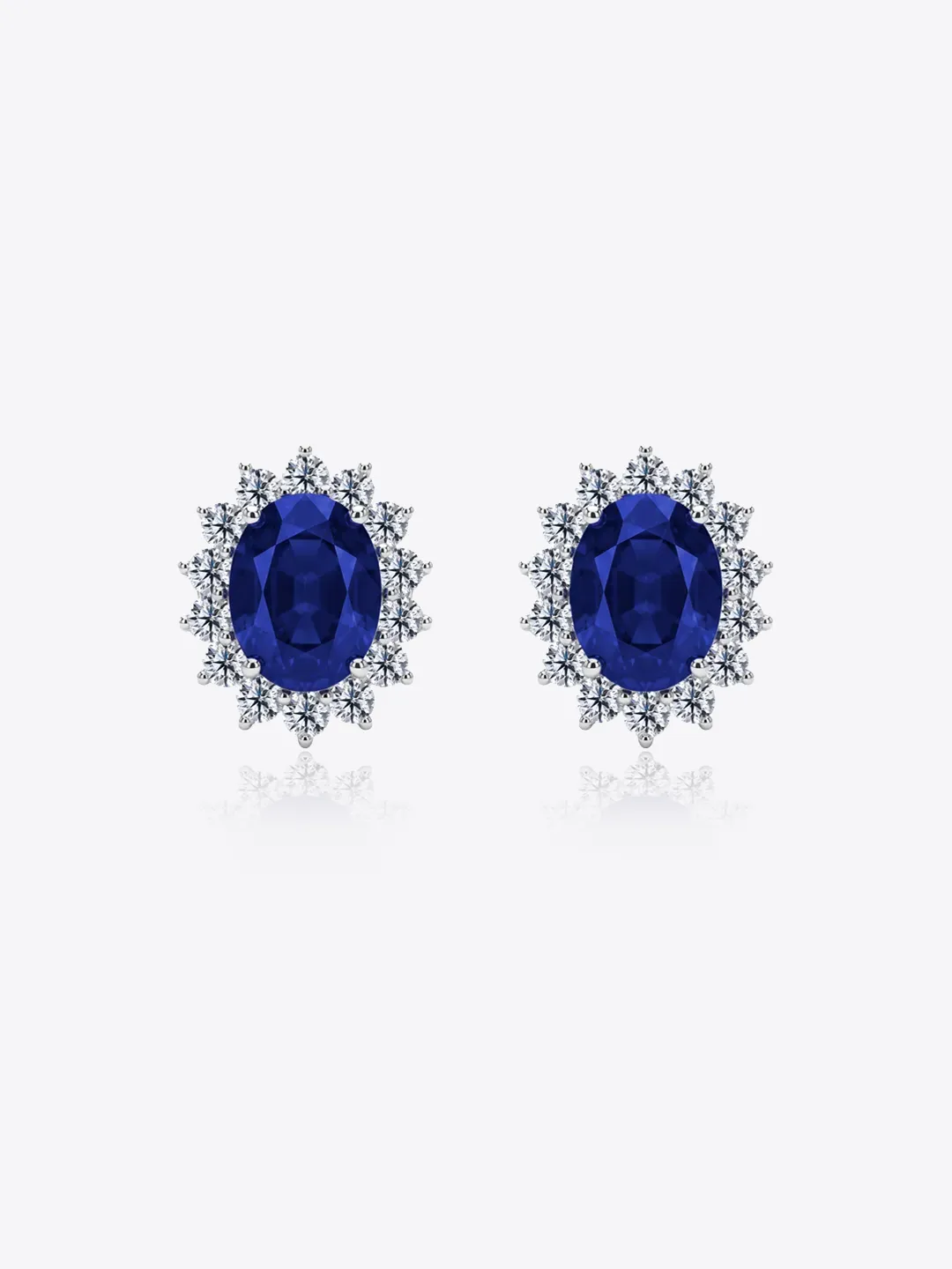 Sky Sapphire Glamorous Sunflower Earrings