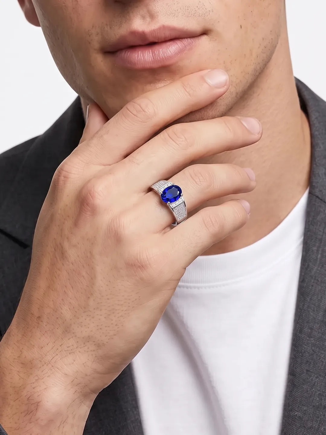 The Sovereign Sky Sapphire Men’s Ring