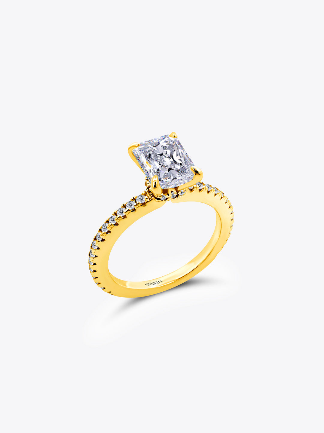Glacial Radiance Frost Diamond Ring (18K Gold Plated)