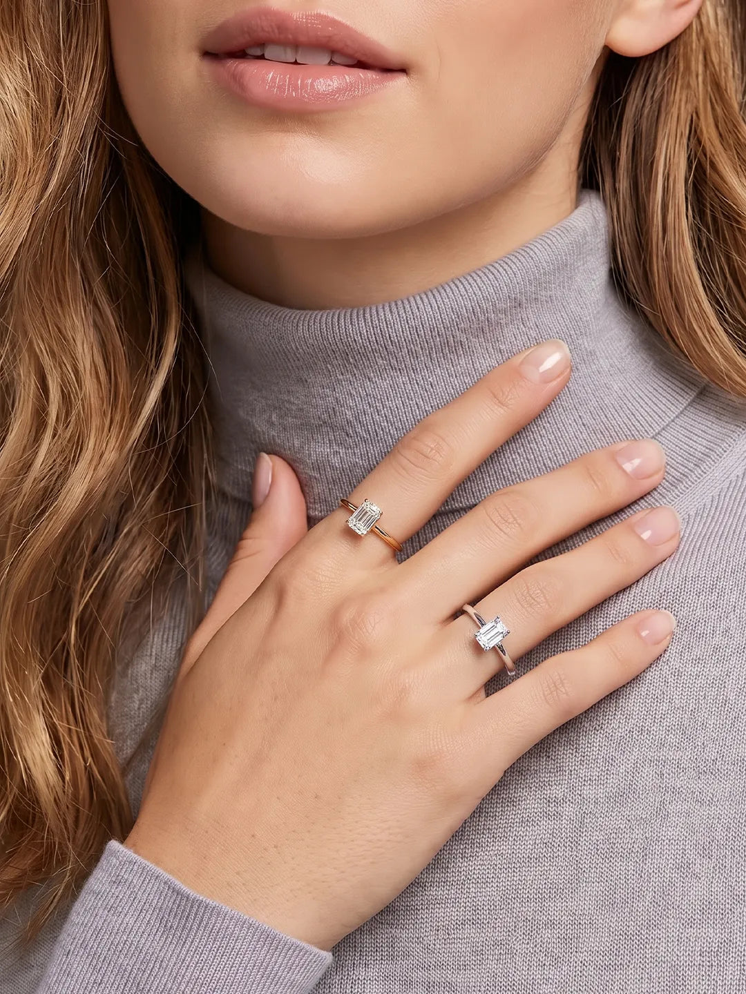 Ethereal Frost Diamond Ring (18K Gold Plated)