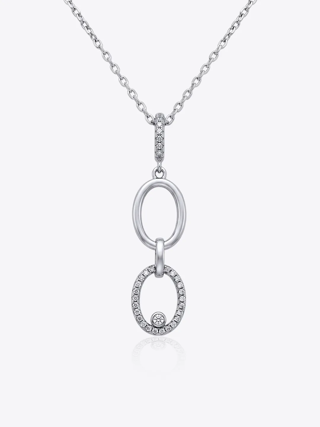 Reverie Floating Oval Necklace