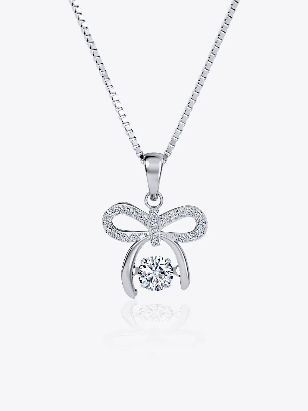 Ribbon Dancing Quartz Diamond Pendant