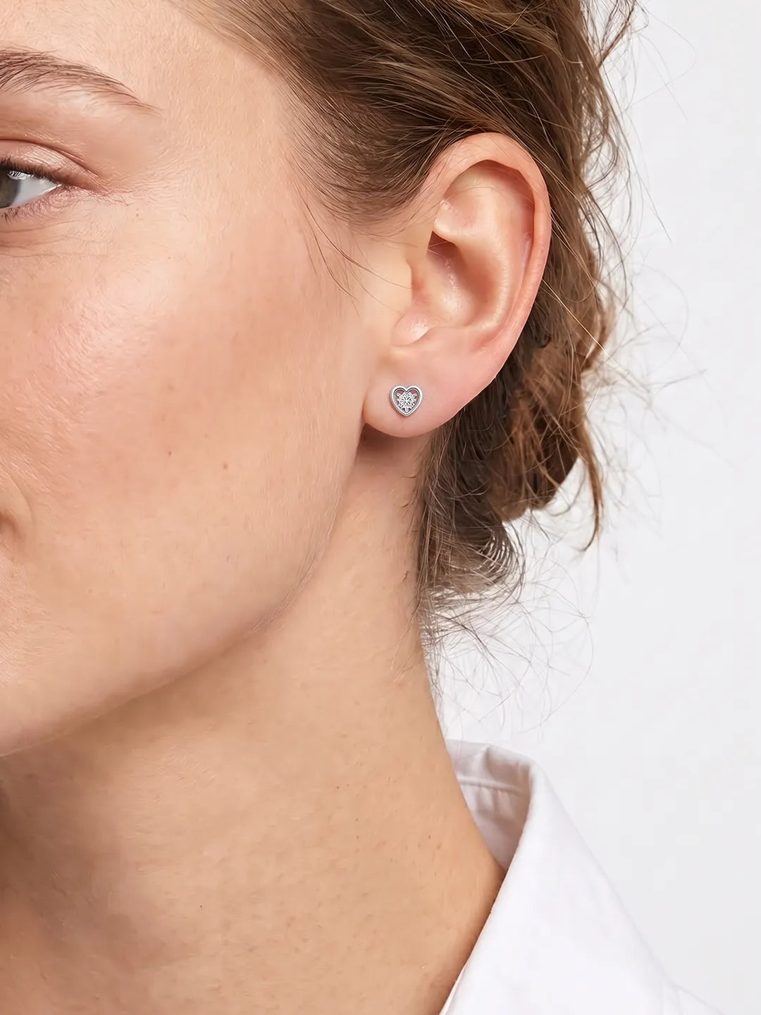 Sweetheart Stud Earrings