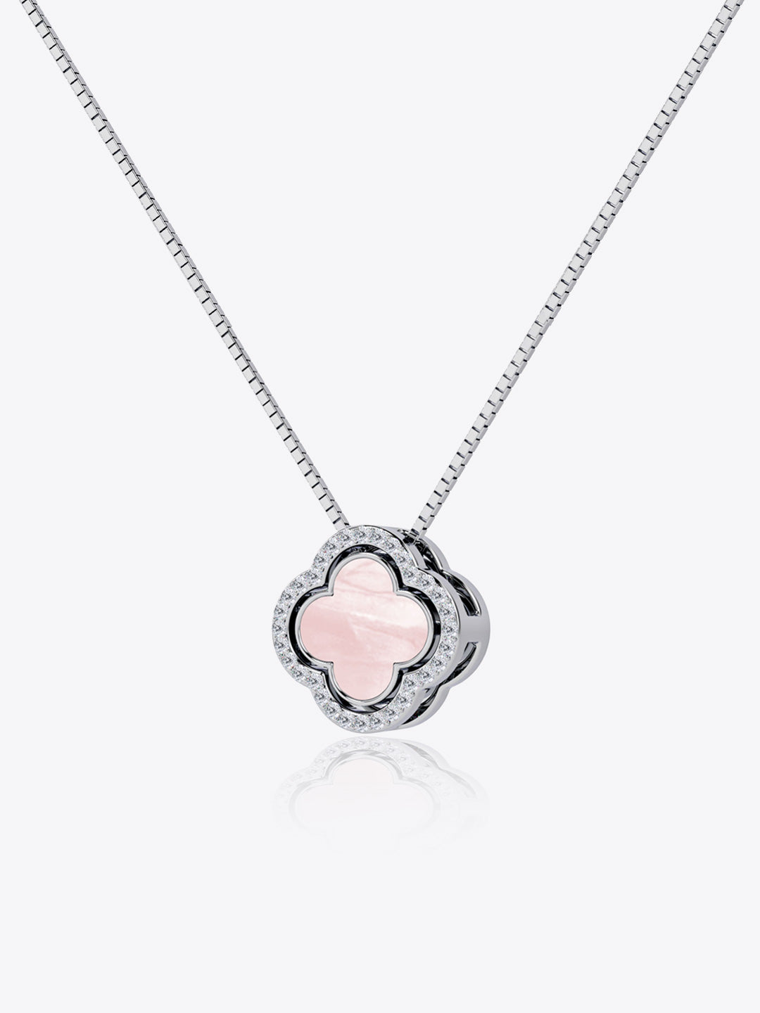 Lucky Trinket 20-in-1 Pavé Clover Pendant - Mother of Pearl (Silver)