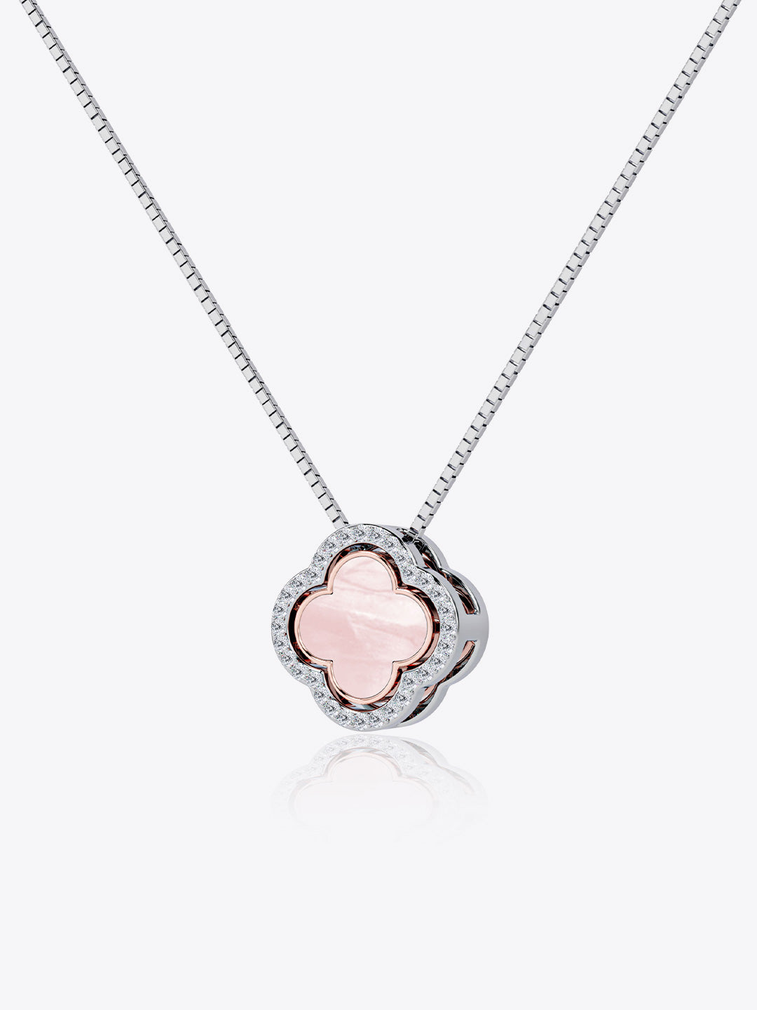 Lucky Trinket 20-in-1 Pavé Clover Pendant - Mother of Pearl (Two-Tone)