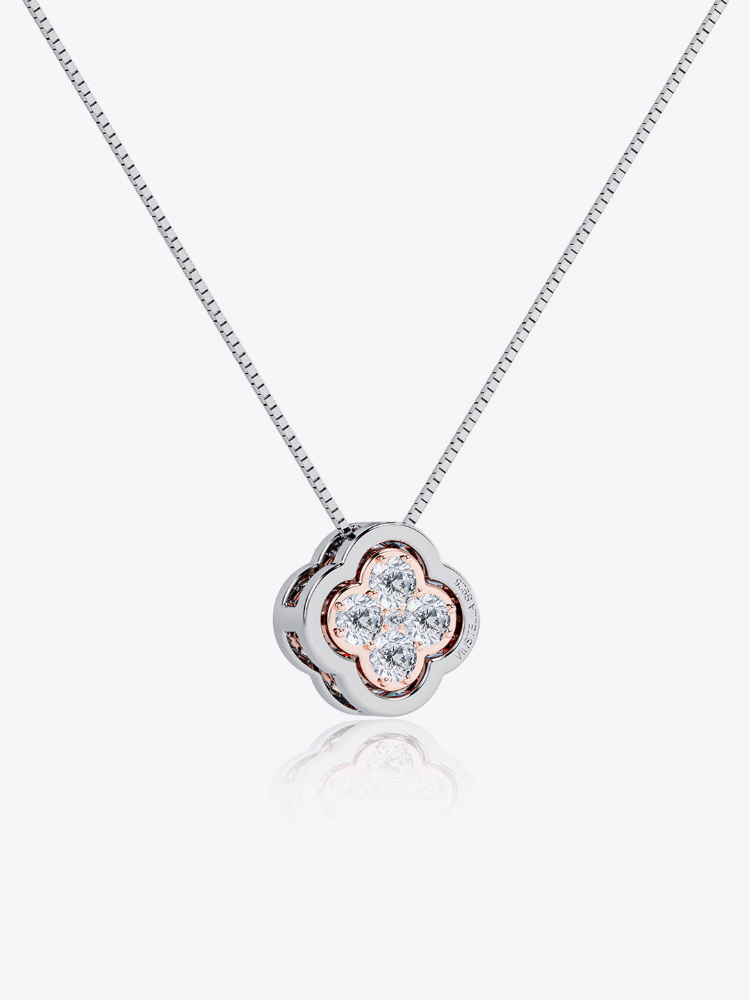 Lucky Trinket 20-in-1 Pavé Clover Pendant - Mother of Pearl (Two-Tone)