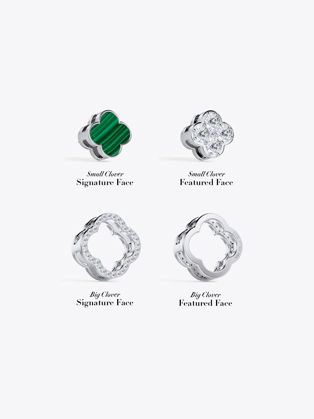 Lucky Trinket 20-in-1 Pavé Clover Pendant - Malachite