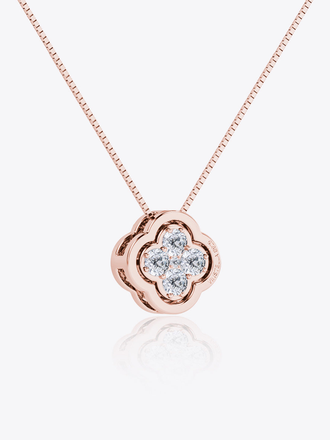 Lucky Trinket 20-in-1 Pavé Clover Pendant - Mother of Pearl (Rose Gold)