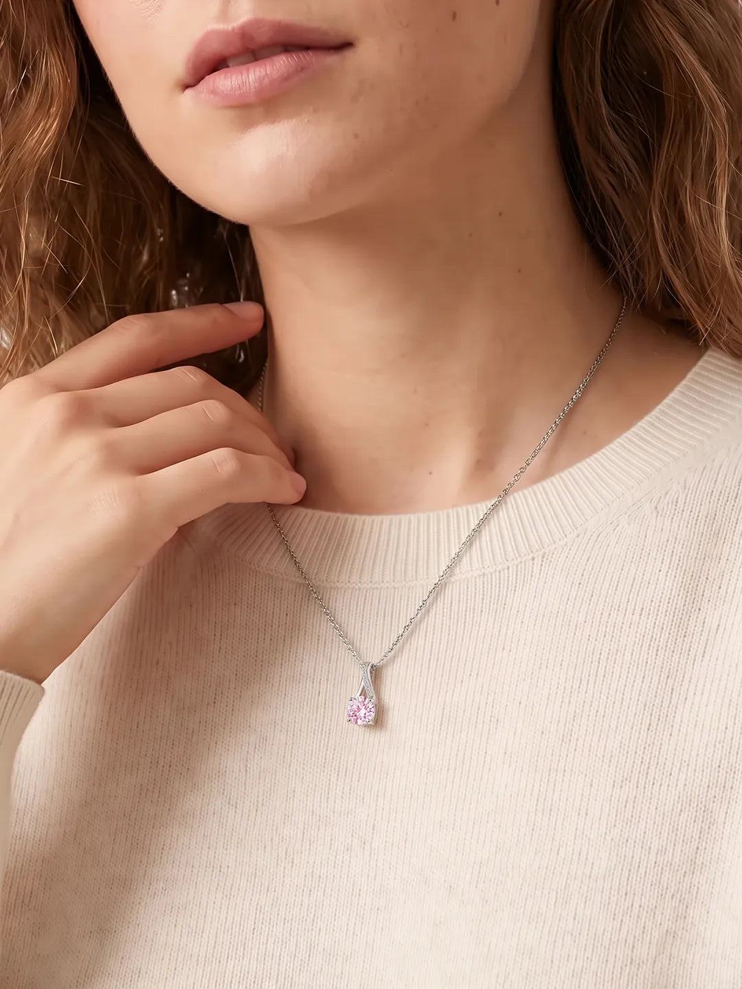 Pink Lunar Cascade Pendant