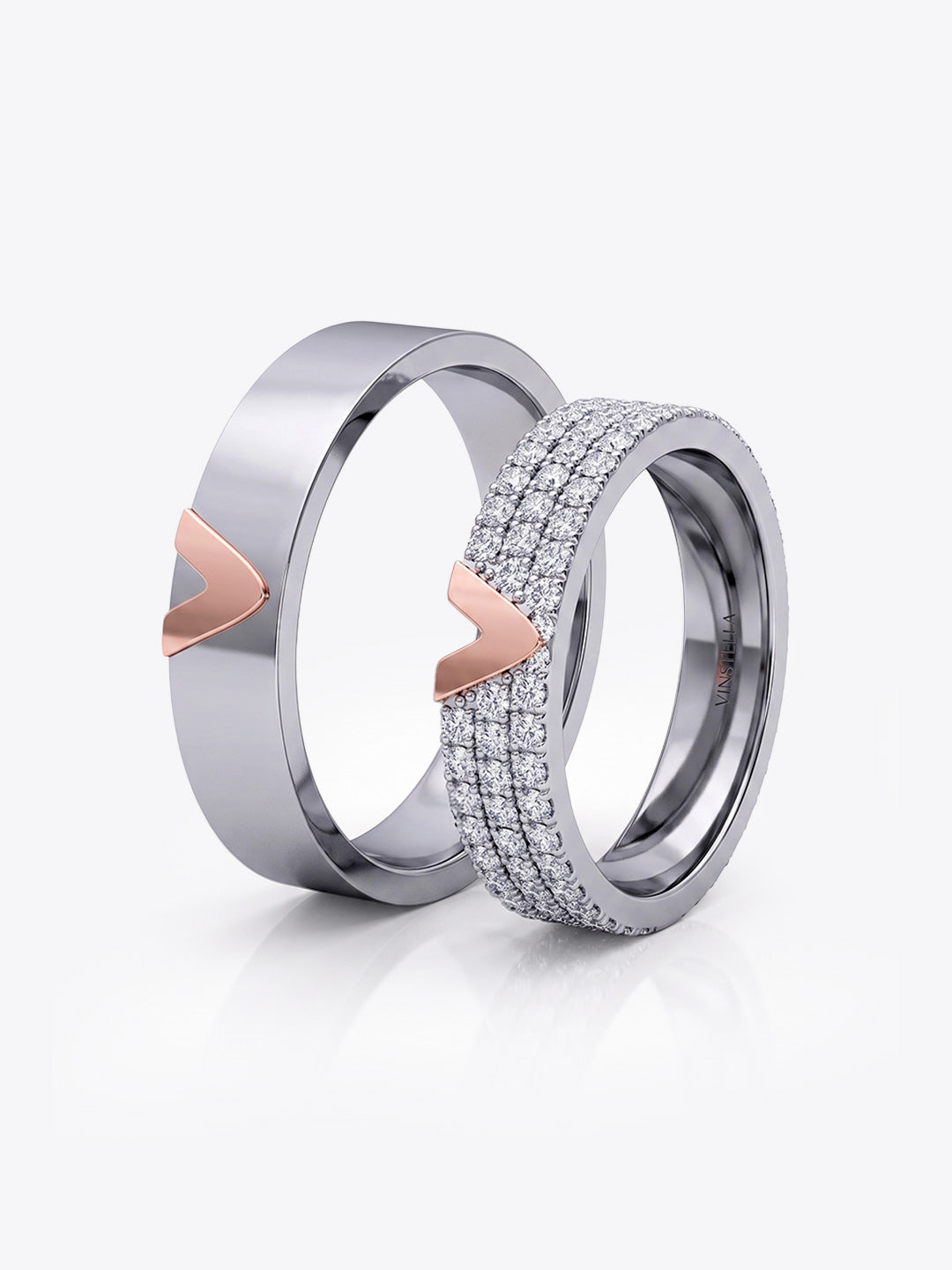 Together With You Dual Colour Couple Ring Set