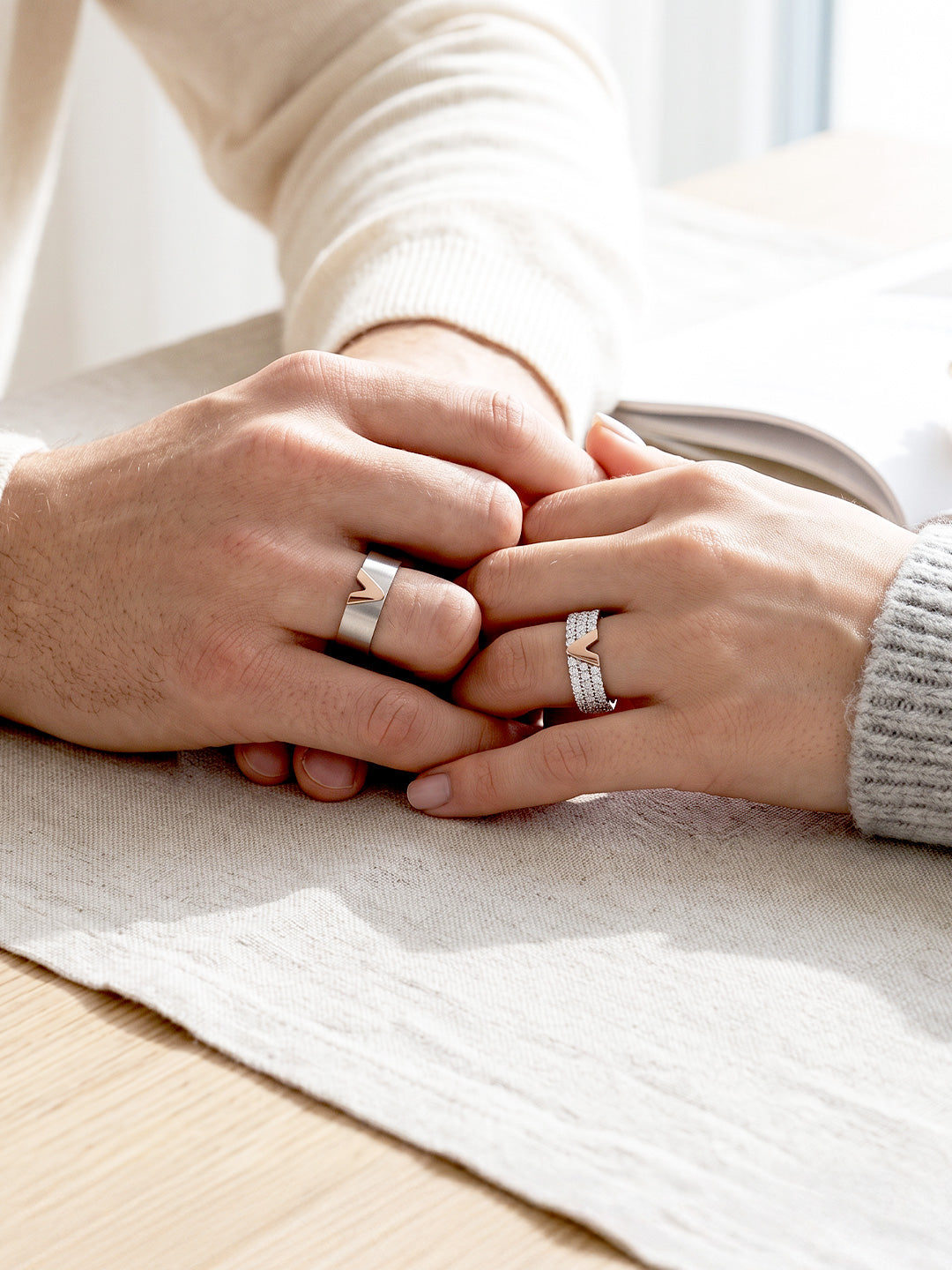 Together With You Dual Colour Couple Ring (For Him)