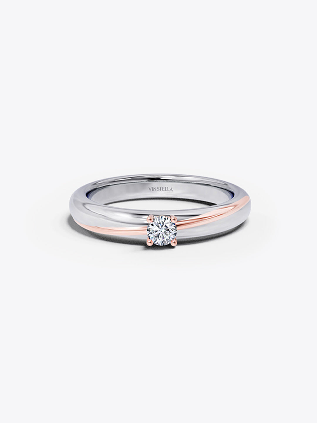 Simple Love Dual Colour Couple Ring (For Her)