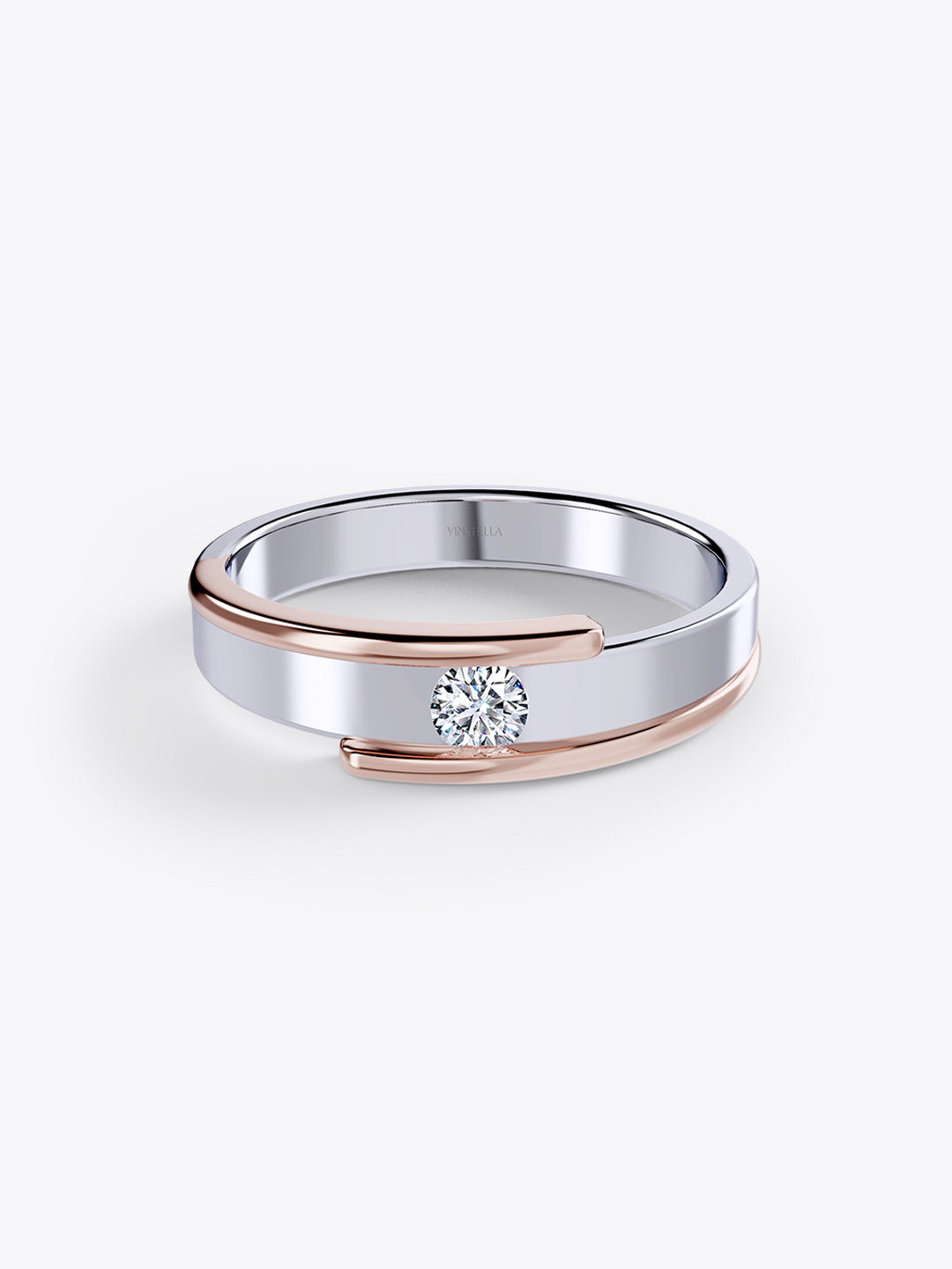 Endless Embrace Dual Colour Couple Ring (For Him)