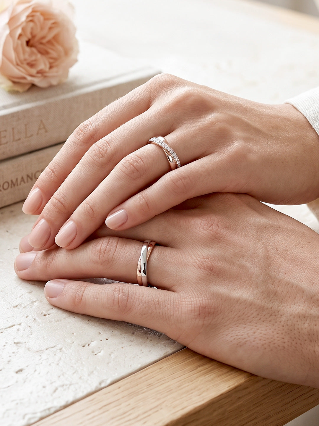 Euphoric Bondage Dual Colour Couple Ring (For Her)
