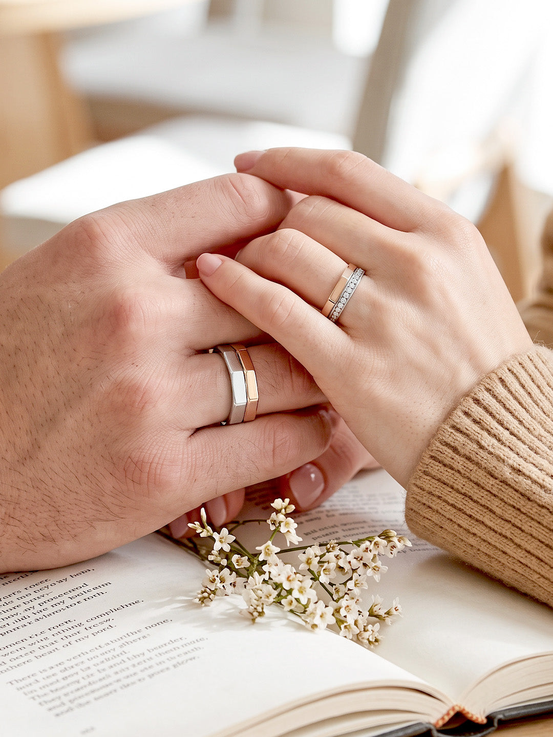 Valorous Dual Colour Couple Ring Set