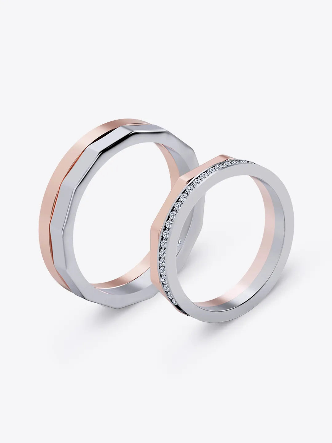 Valorous Dual Colour Couple Ring Set