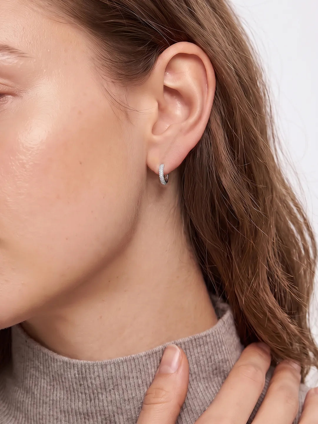Orbita Pavé Hoop Earrings