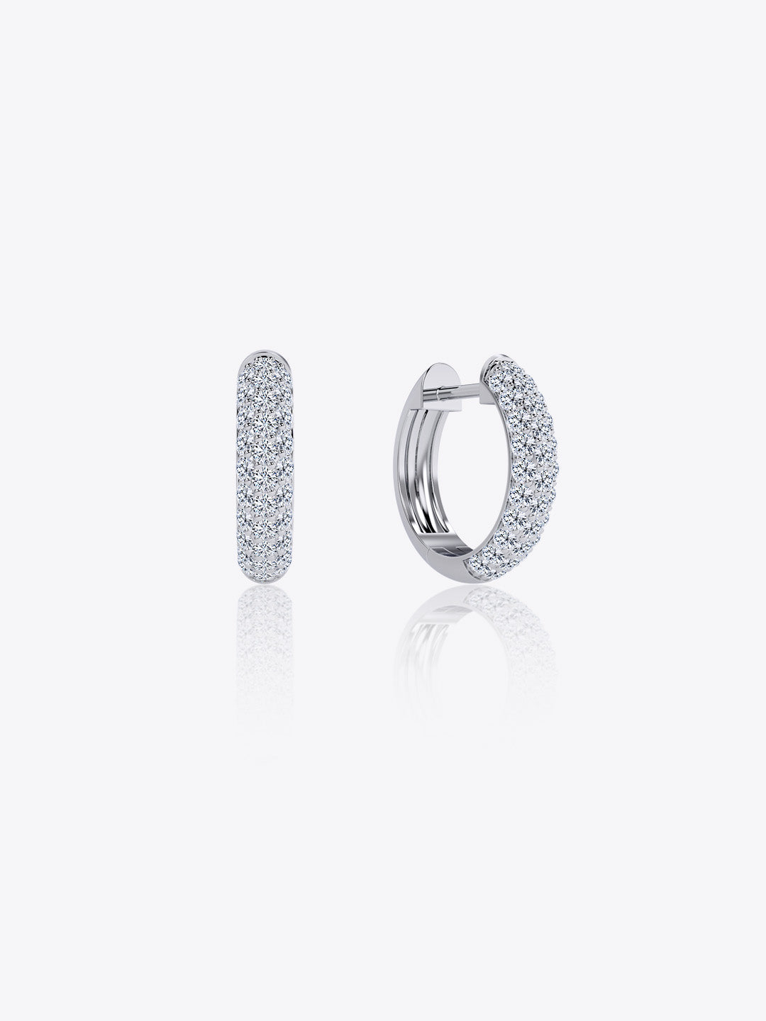 Luminous Pavé Hoop Earrings