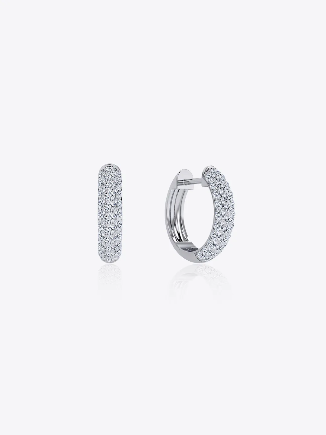 Luminous Pavé Hoop Earrings