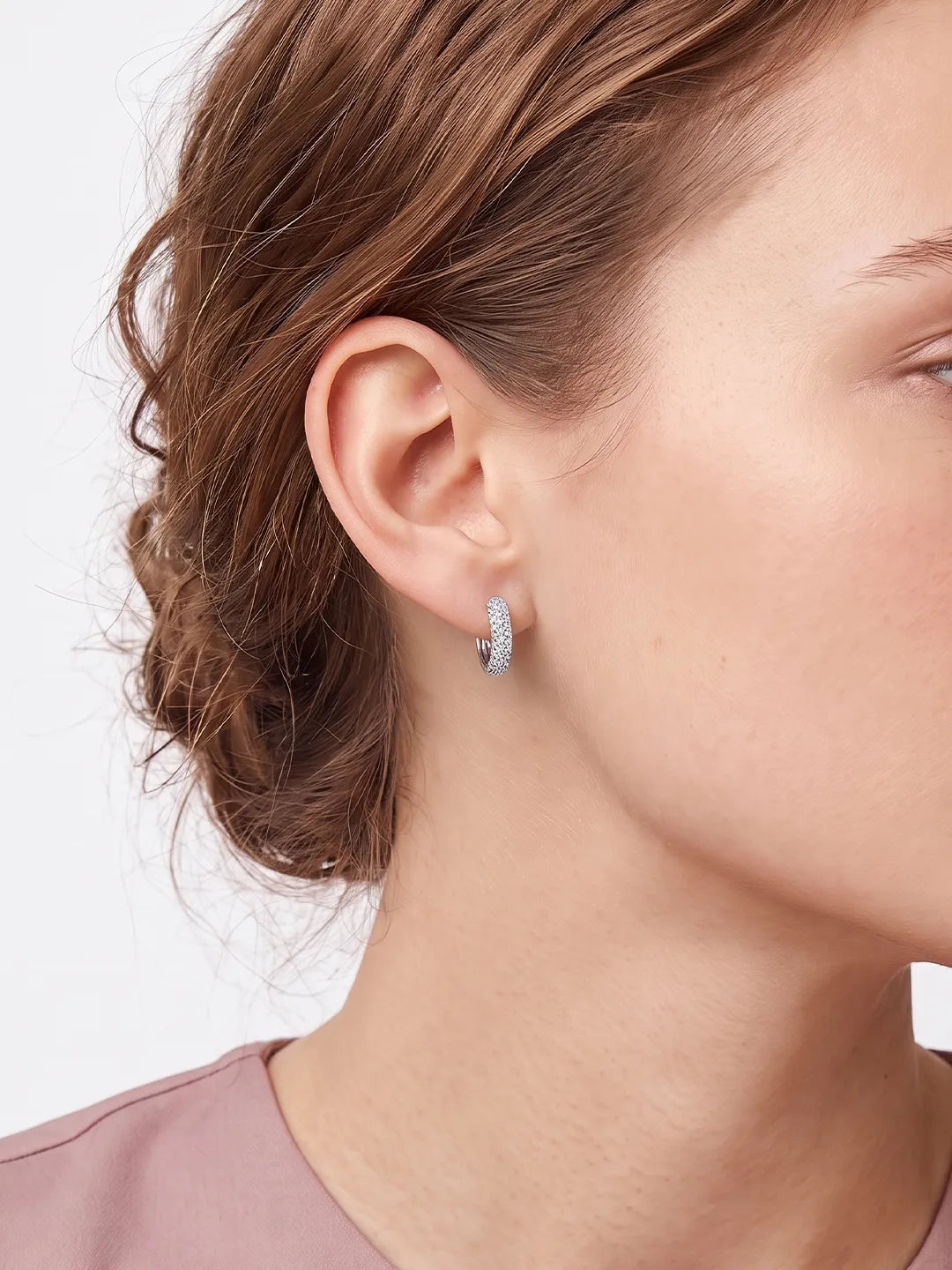 Luminous Pavé Hoop Earrings