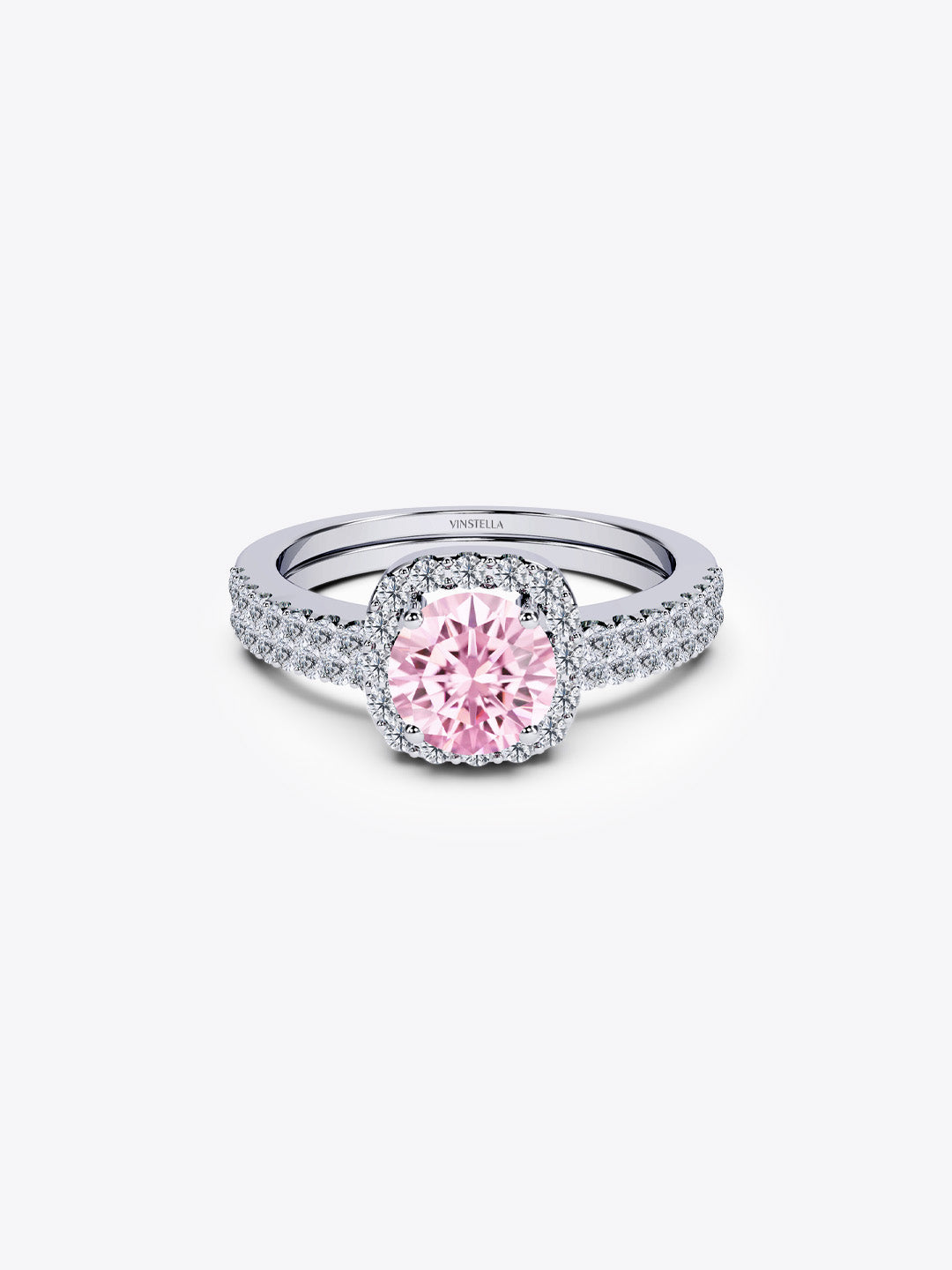 Velvet Romance Pink Quartz Stackable Ring