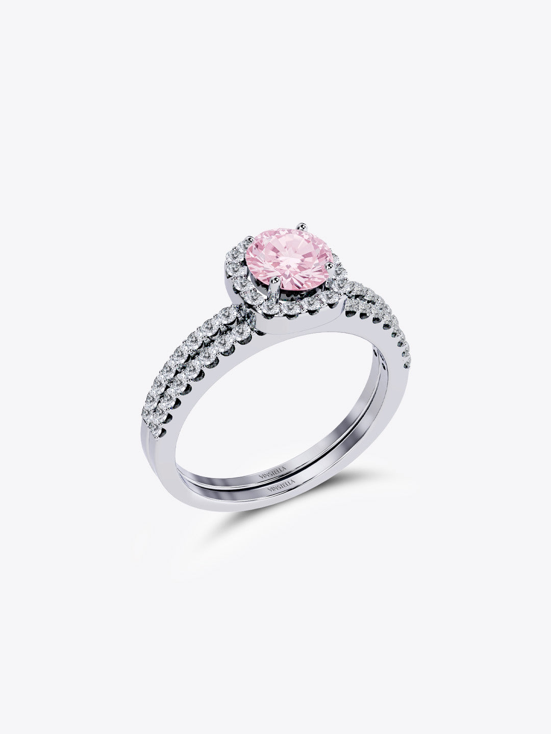 Velvet Romance Pink Quartz Stackable Ring