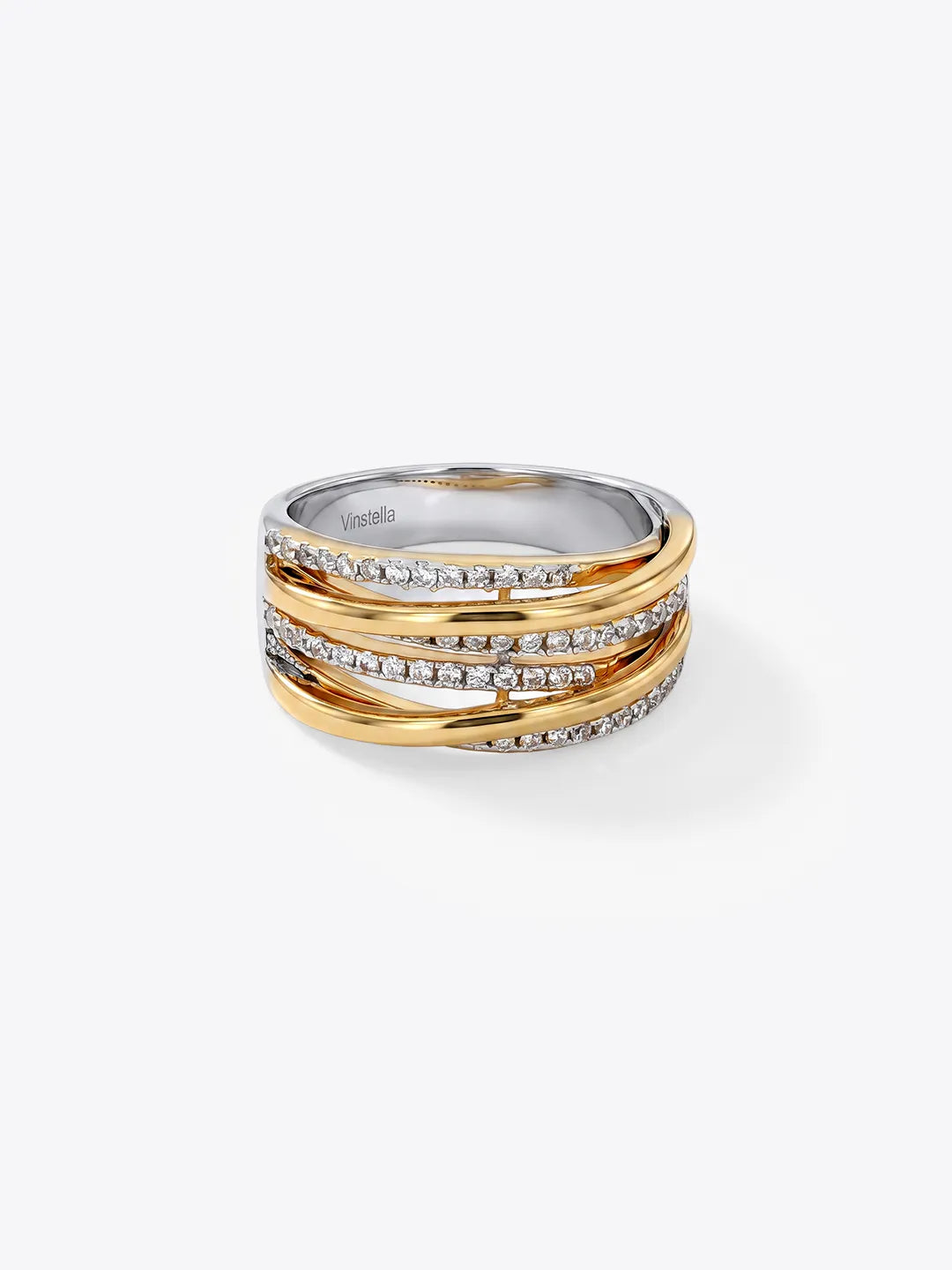 Aurelia Gold Crossover Ring