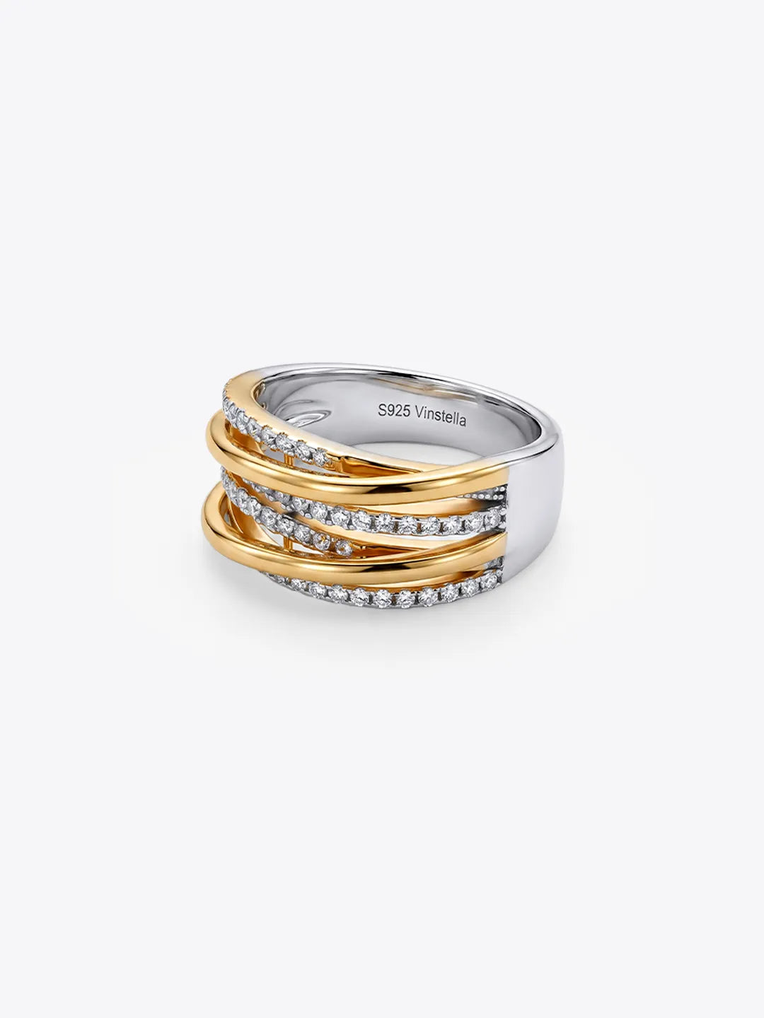 Aurelia Gold Crossover Ring