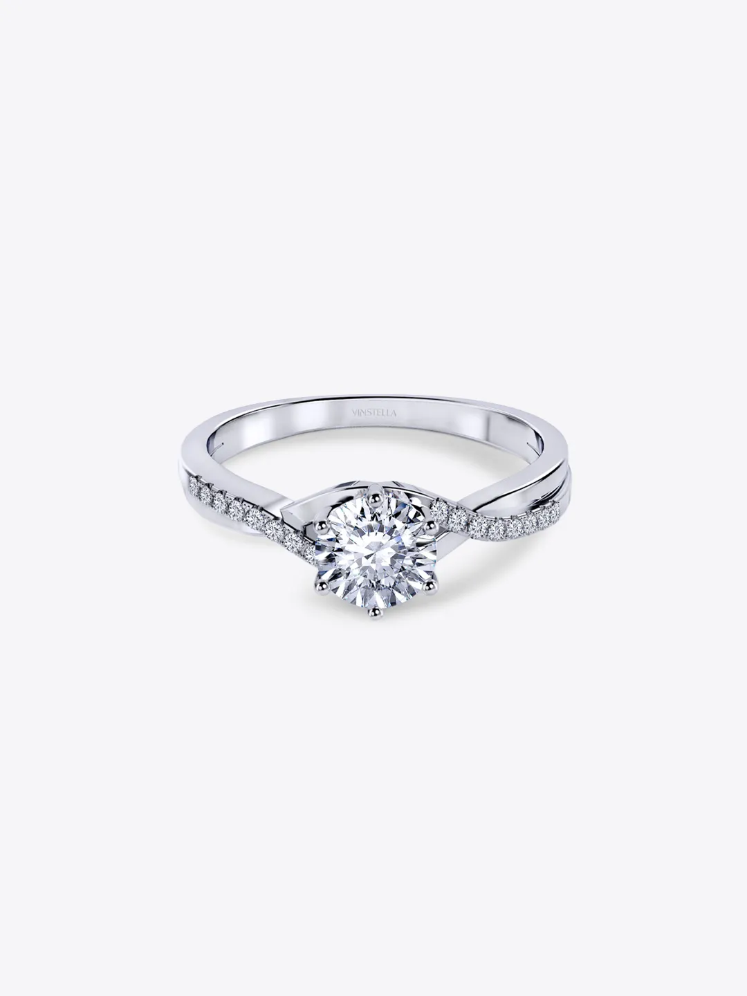 Love Entwined 16 Hearts & Arrows Engagement Ring