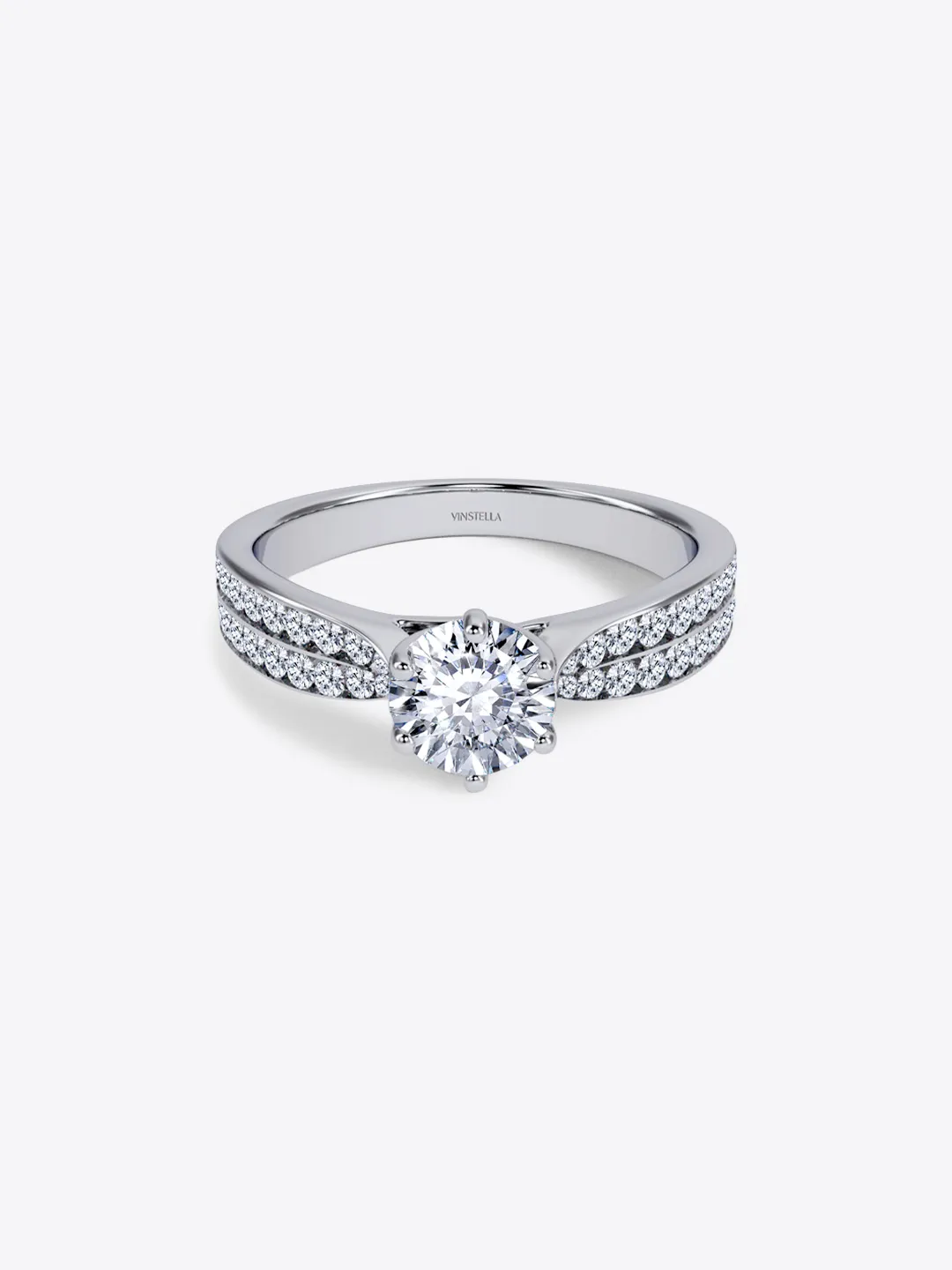 Eternity's Glow 16 Hearts & Arrows Engagement Ring