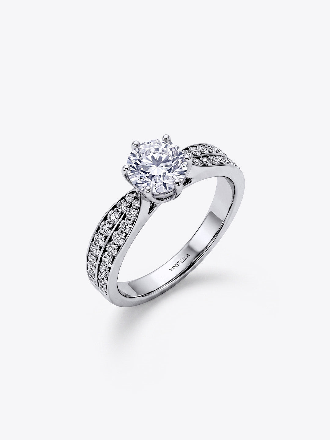 Eternity's Glow 16 Hearts & Arrows Engagement Ring