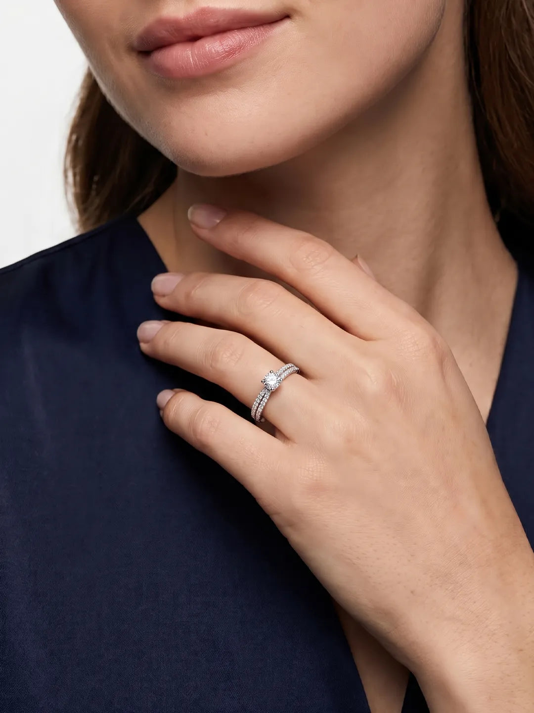 Eternity's Glow 16 Hearts & Arrows Engagement Ring