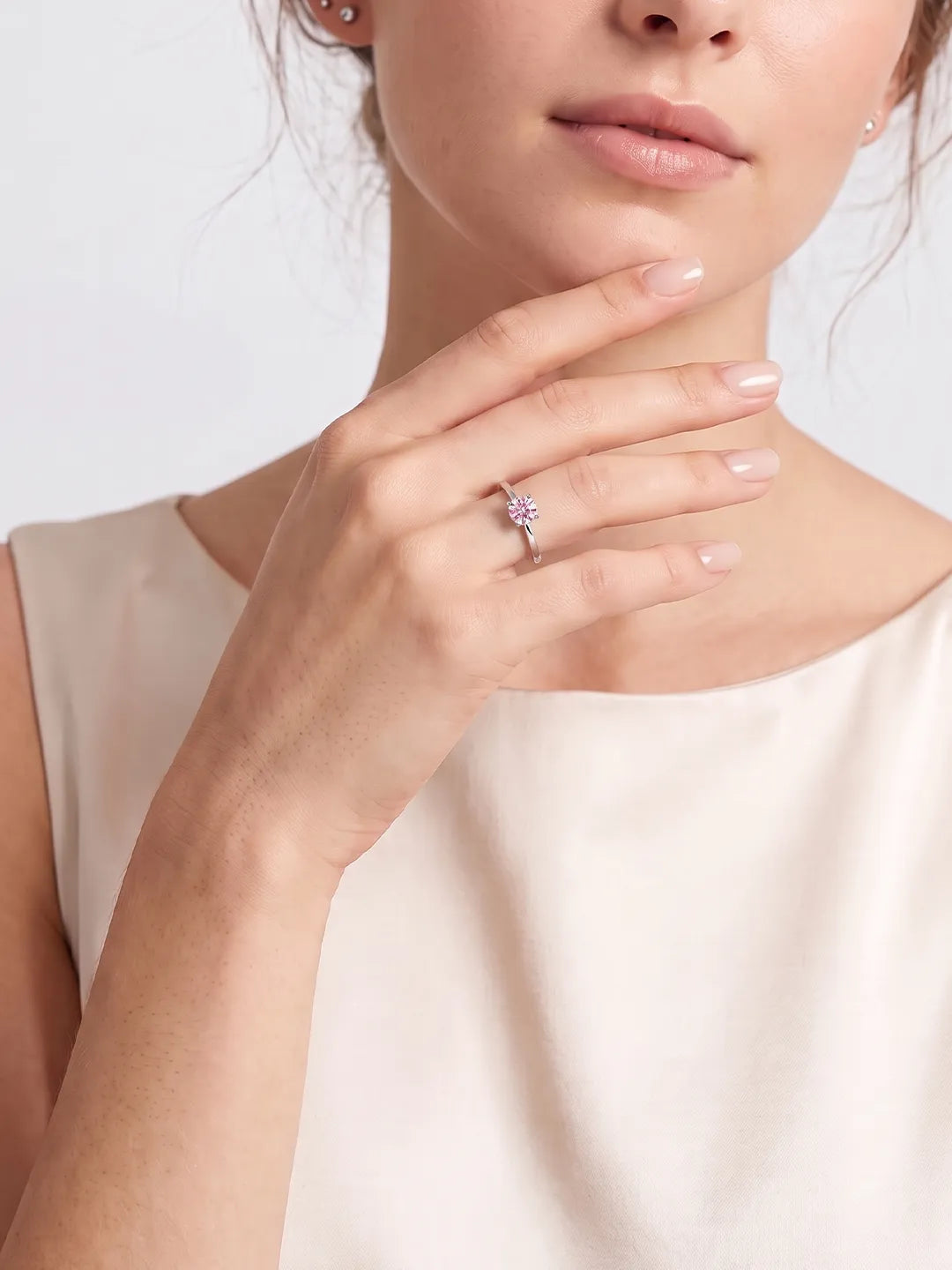 Love's Sparkle Pink Quartz Ring