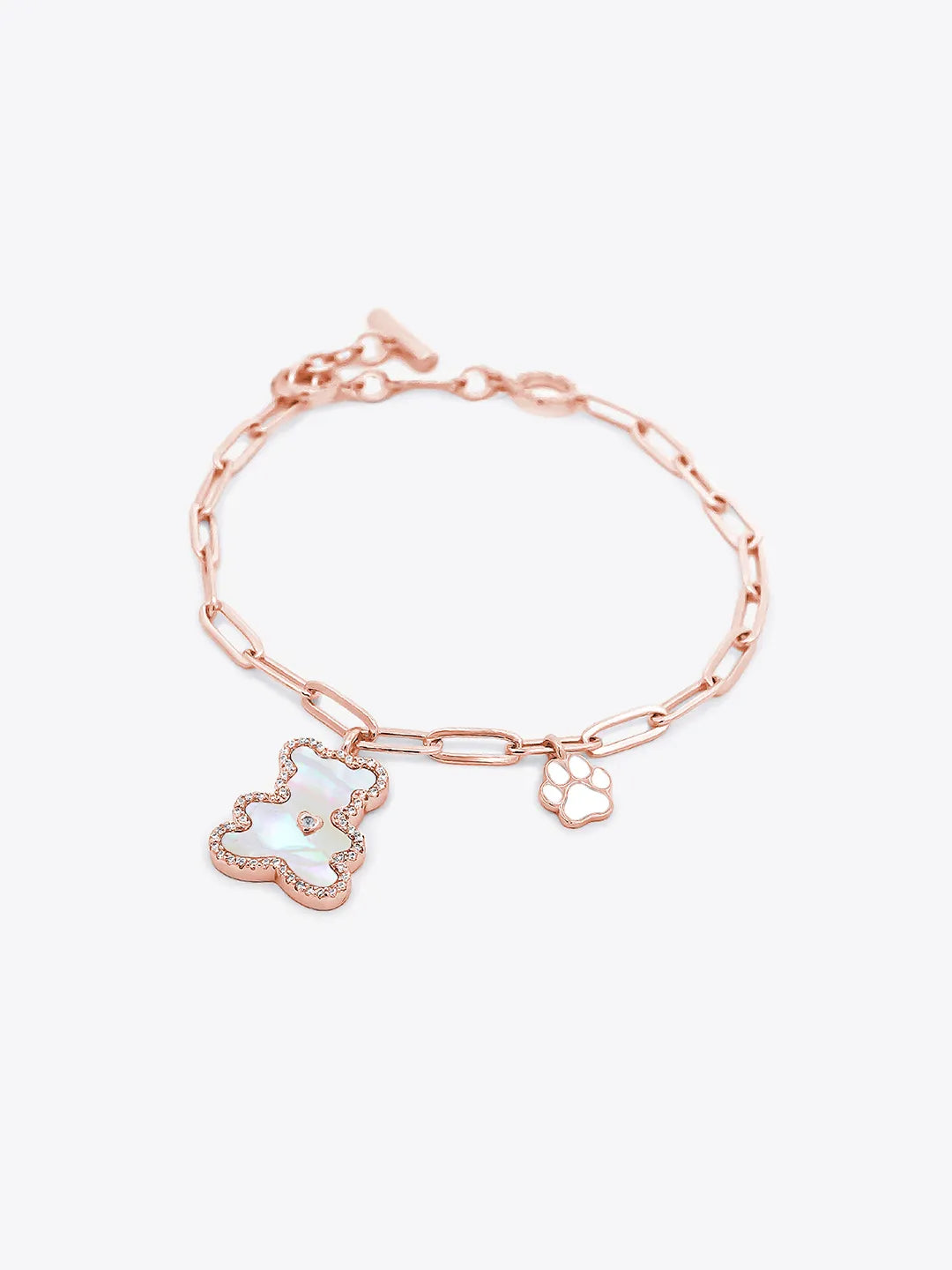 Luvis Bear Engravable Bracelet - Mother of Pearl