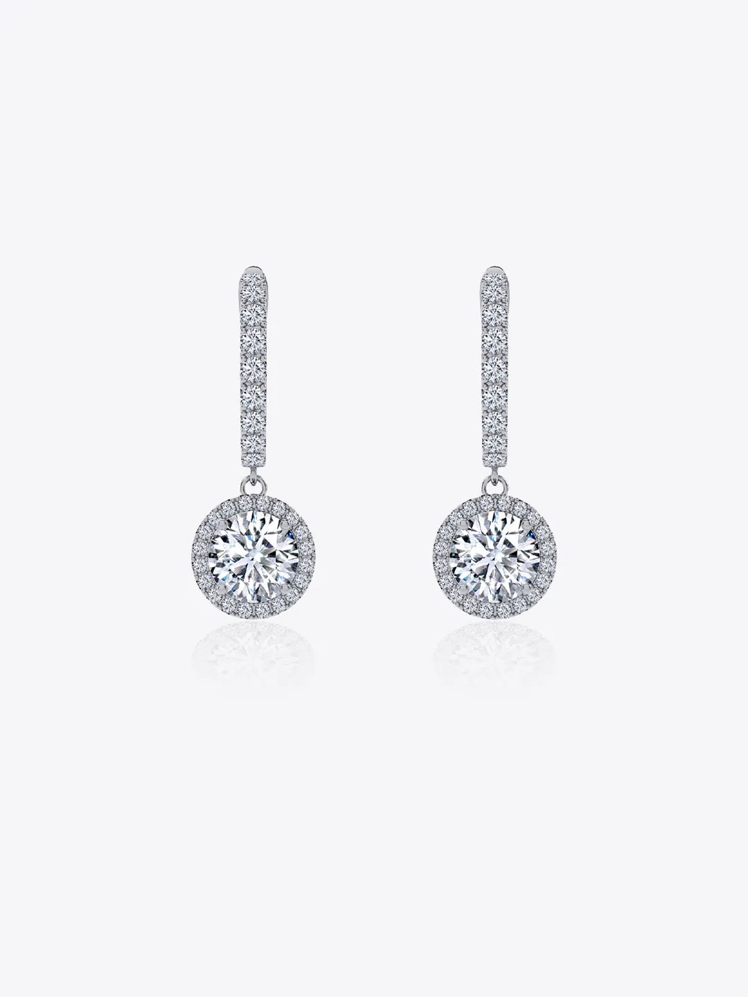 Enthralia Halo Drop Hoop Earrings