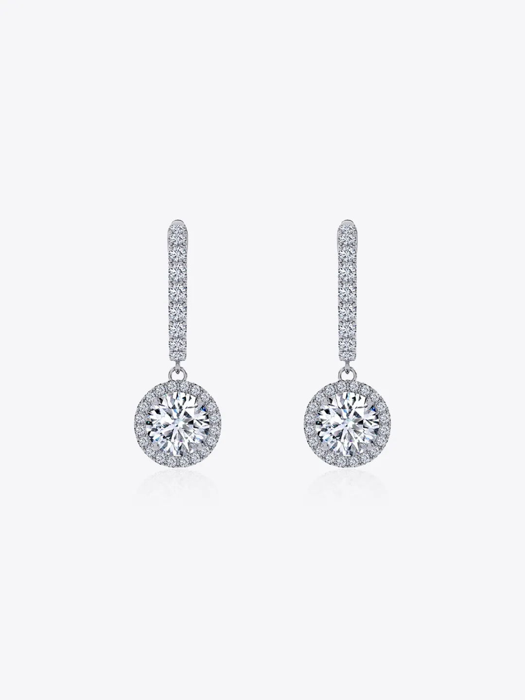 Enthralia Halo Drop Hoop Earrings
