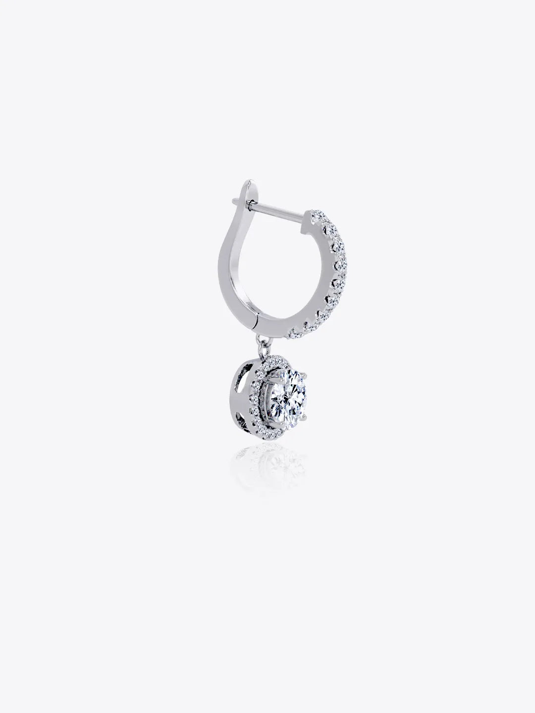 Enthralia Halo Drop Hoop Earrings