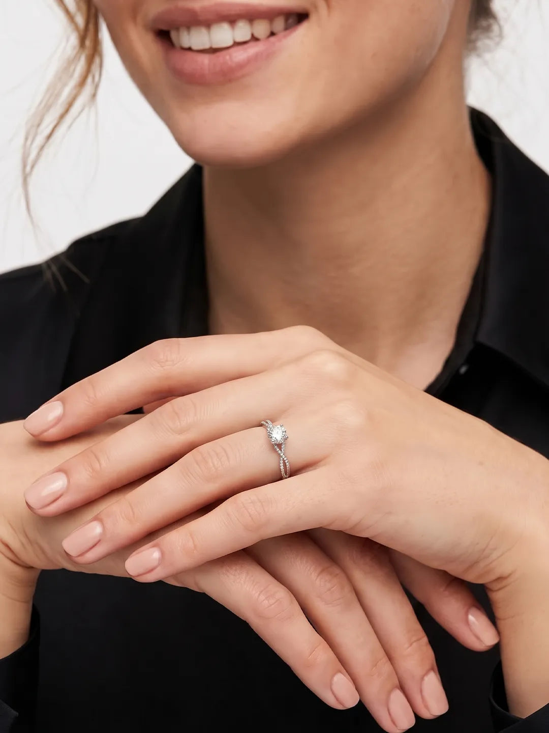 The Victoire Solitaire 16 Hearts & Arrows Engagement Ring