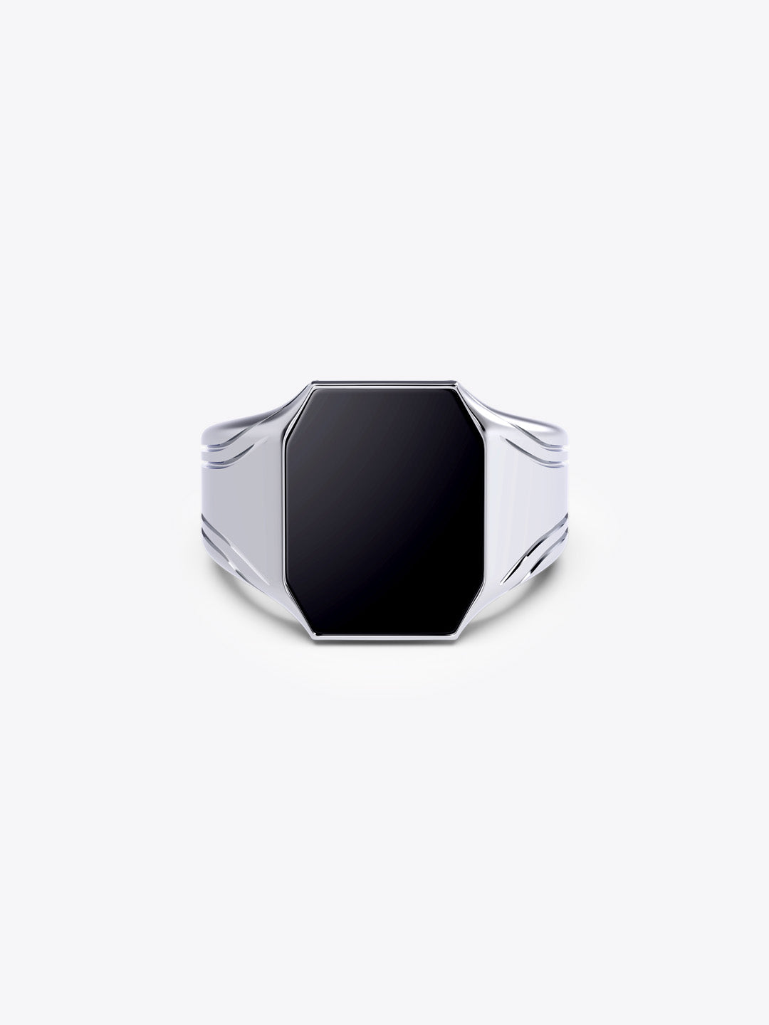 Statement Octagon Black Onyx Men’s Ring
