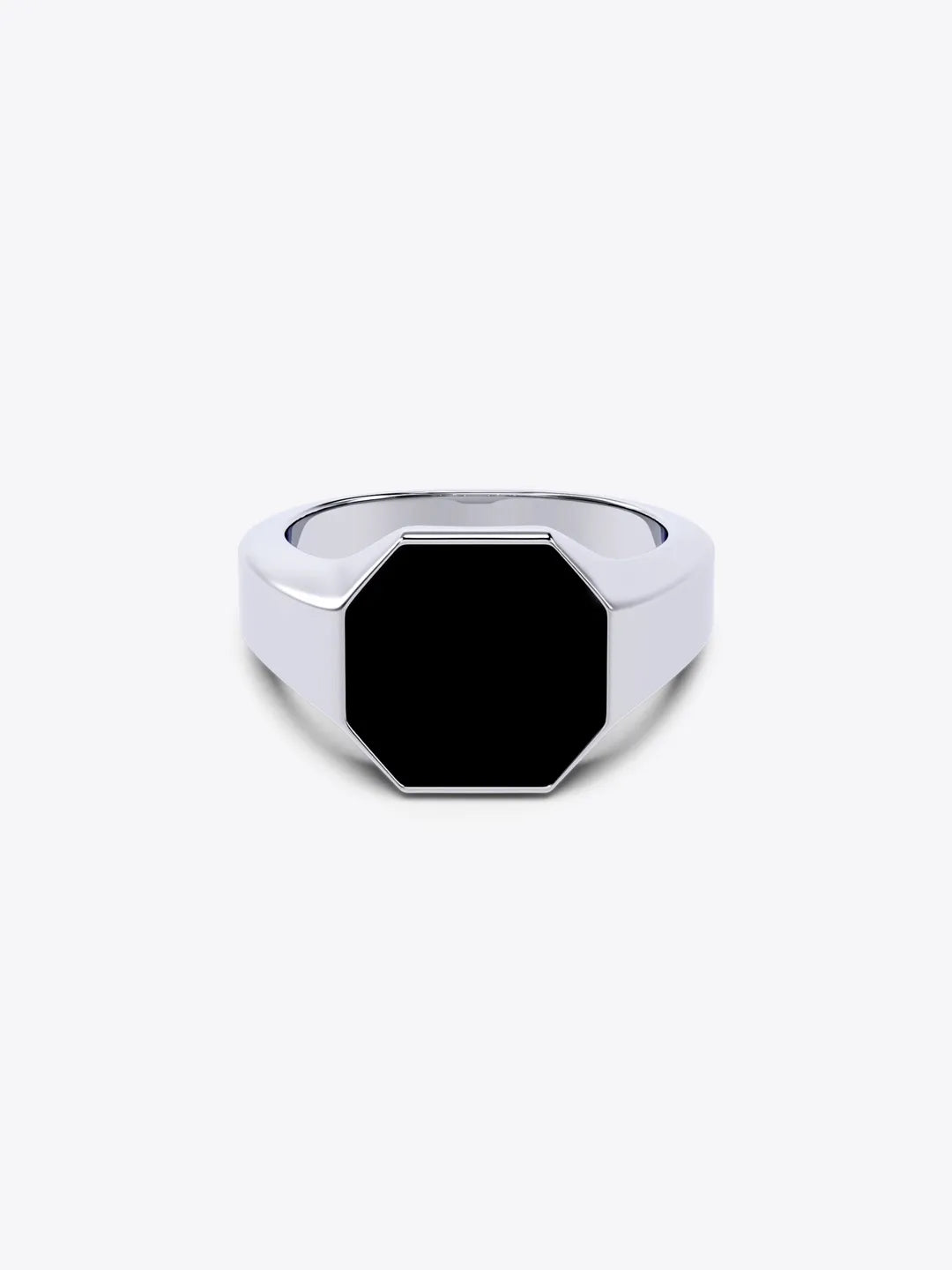 Classic Octagon Black Onyx Men’s Ring