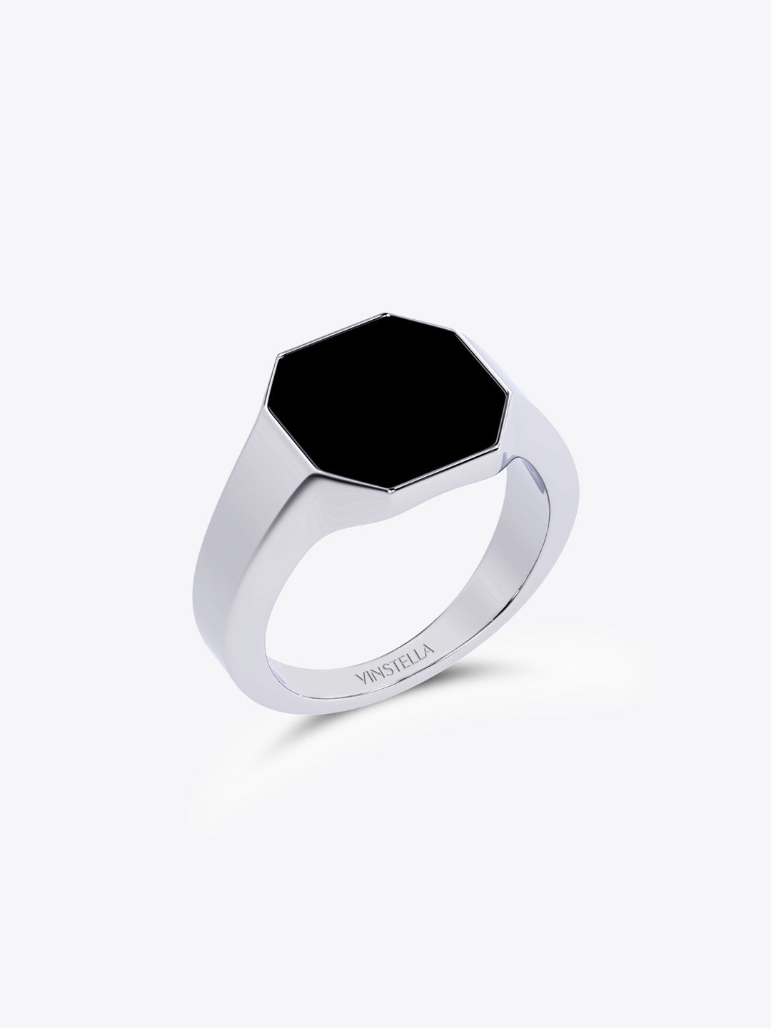 Classic Octagon Black Onyx Men’s Ring