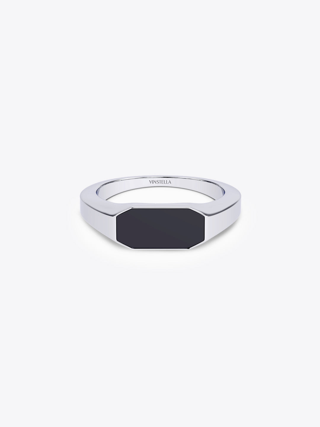 Sleek Horizon Black Onyx Men’s Ring