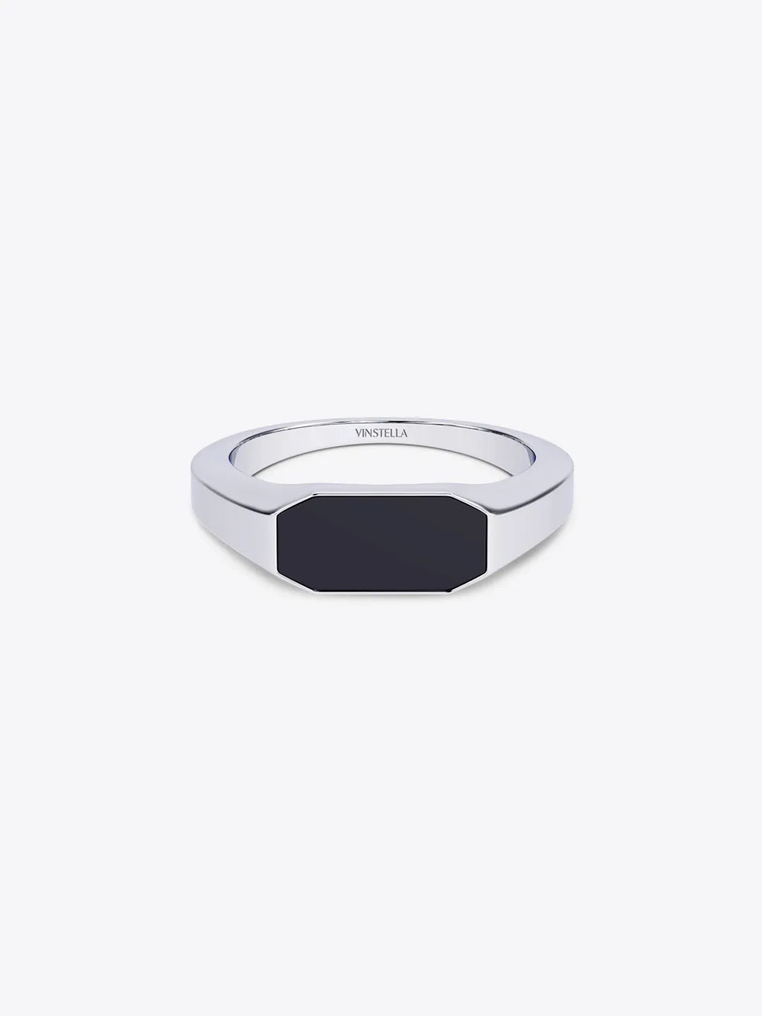 Sleek Horizon Black Onyx Men’s Ring