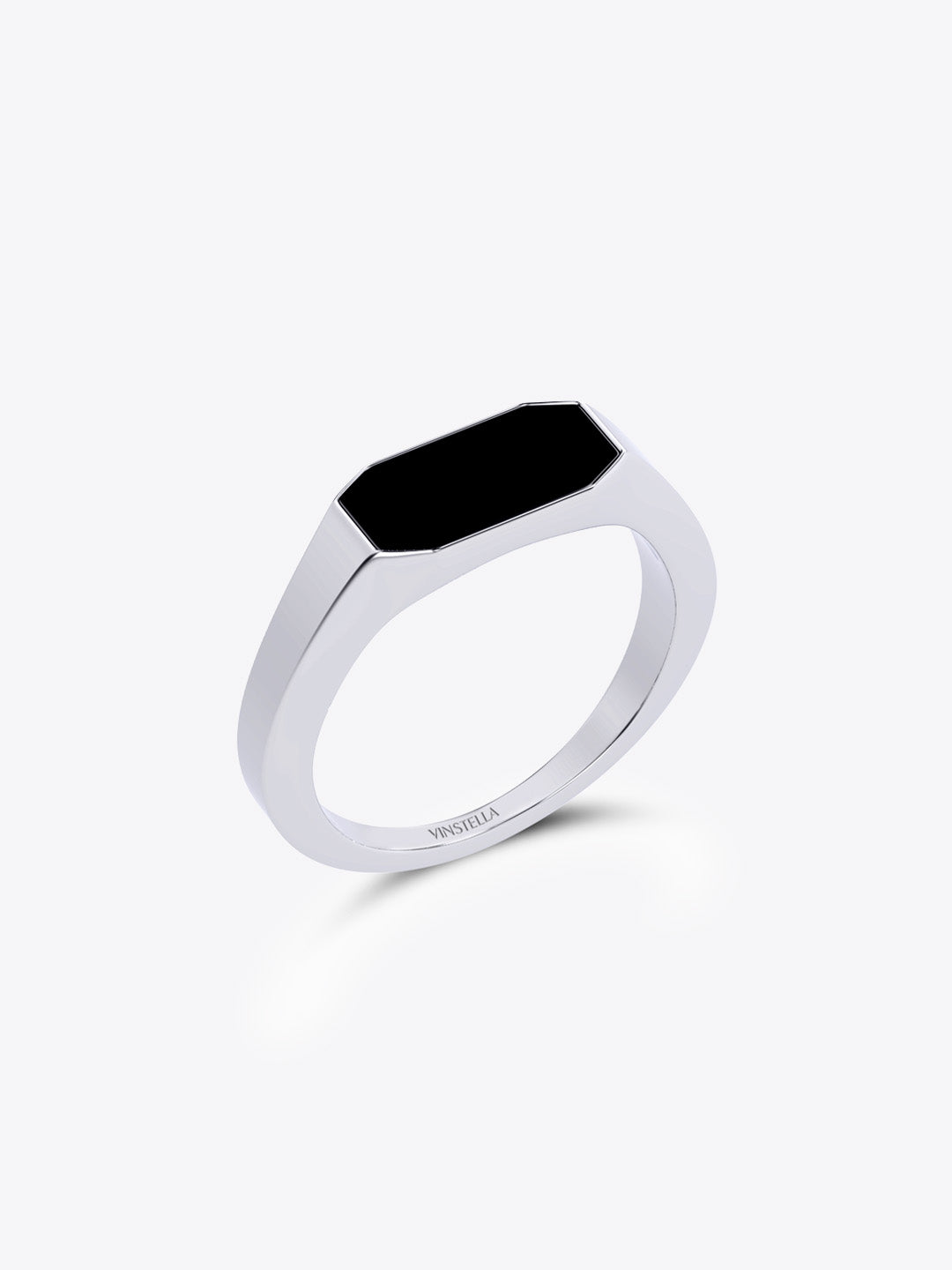 Sleek Horizon Black Onyx Men’s Ring