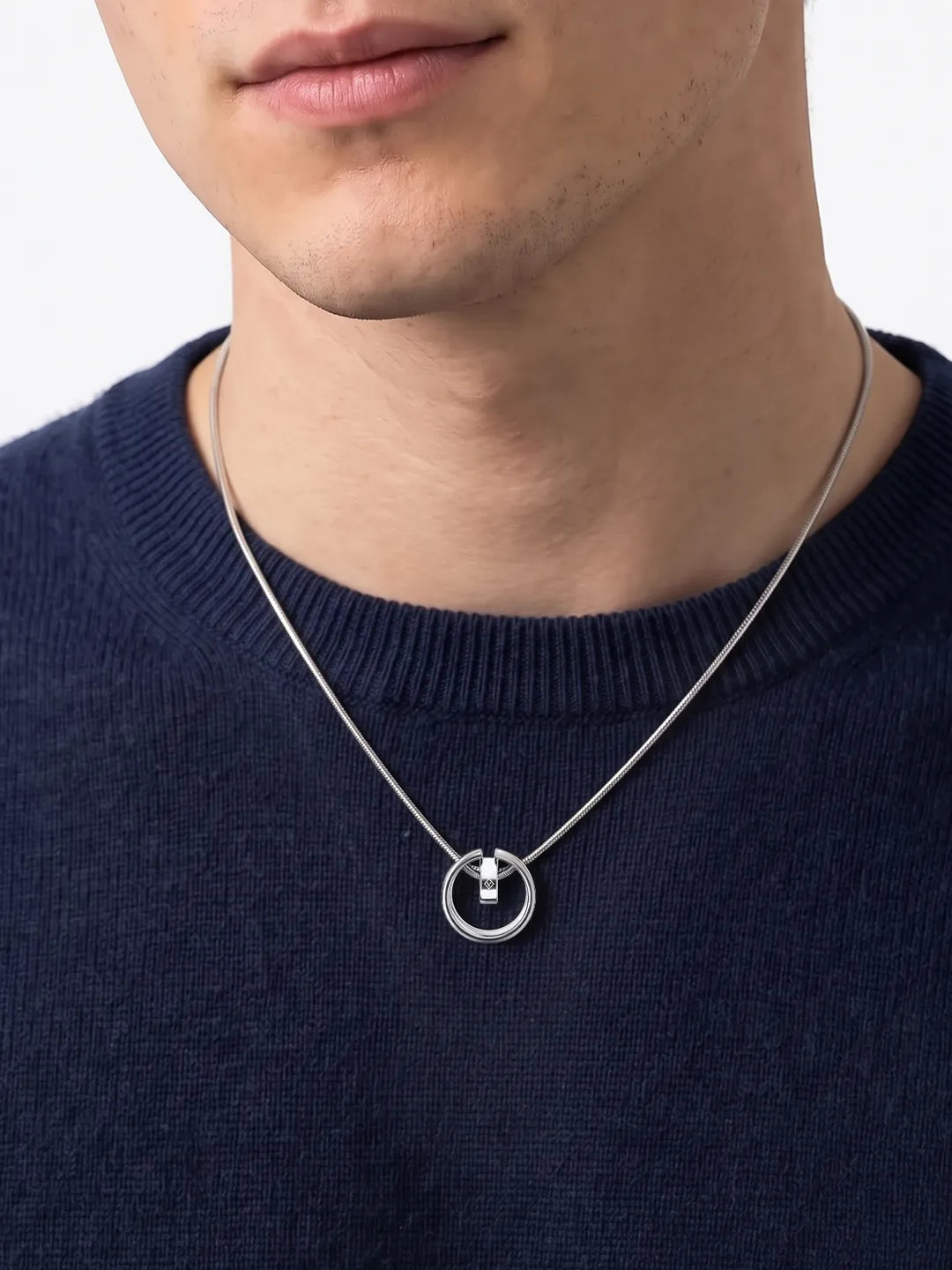 V Collection - V Double Ring Pendant