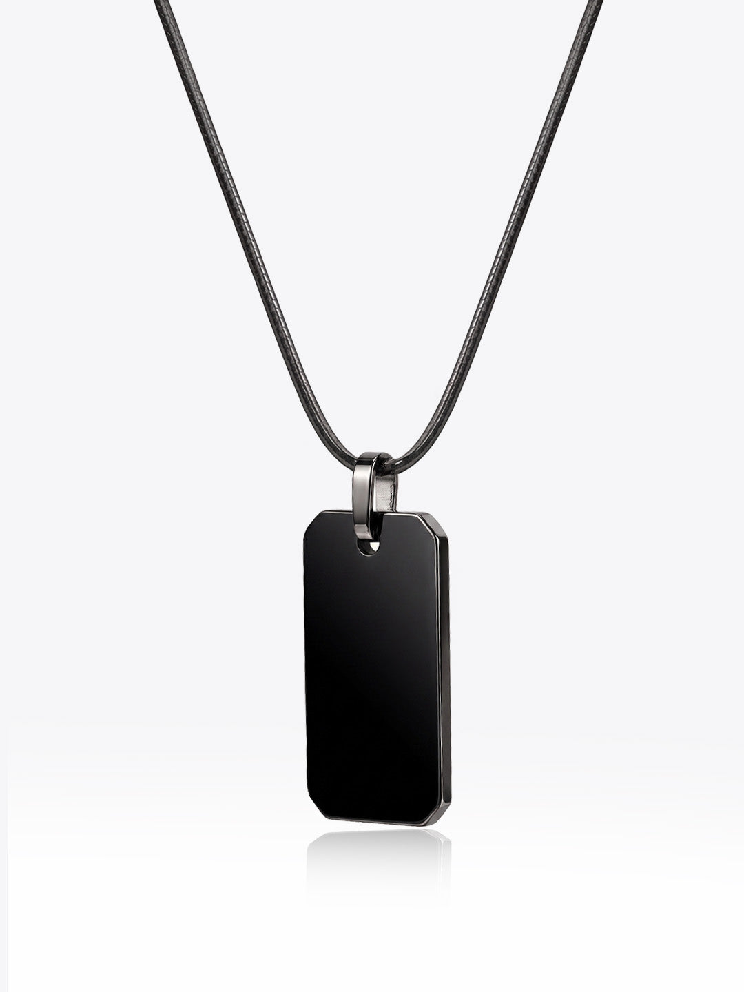 V Collection - V Tag Pendant (Black)