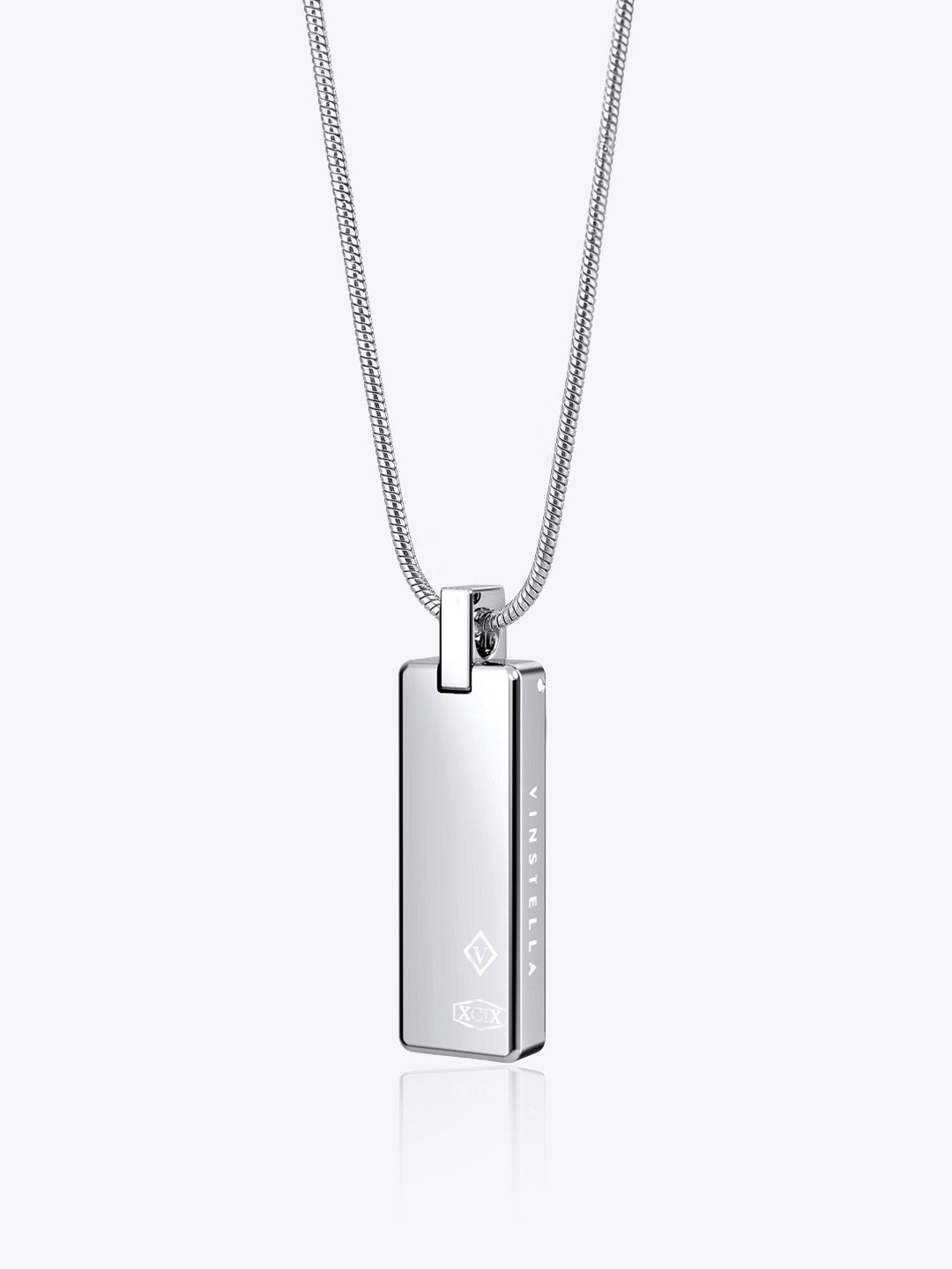 V Collection - V Vertical Bar Pendant (Checked)