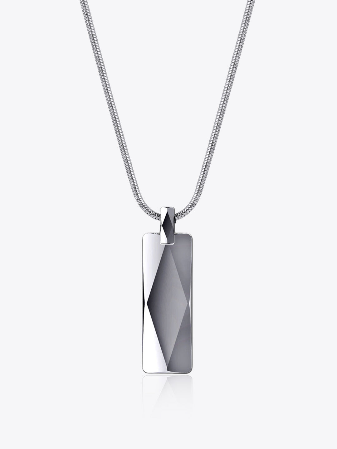 V Collection - V Vertical Bar Pendant (Checked)